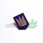 Pin (badge) collectible "Hemp Trident" golden-purple