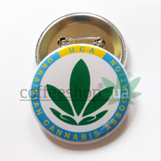 Значок-бейдж «Ukrainian Cannabis Association»