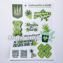 Large set of stickers "Ukrainian Movement for Cannabis"