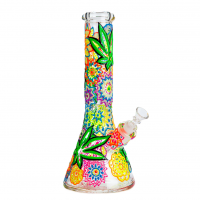 Hand-Drawn Psychedelic Glass bong
