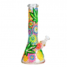 Hand-Drawn Psychedelic Glass bong