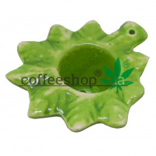 Ceramic nap Hemp leaf