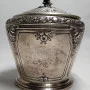 Silver sugar bowl with lid