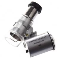 Микроскоп 60-ти кратный, карманный с подсветкой